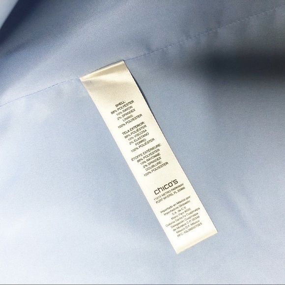 Chico’s Everyday Plush Coat Jacket Powder Blue 2 - Picture 4 of 9